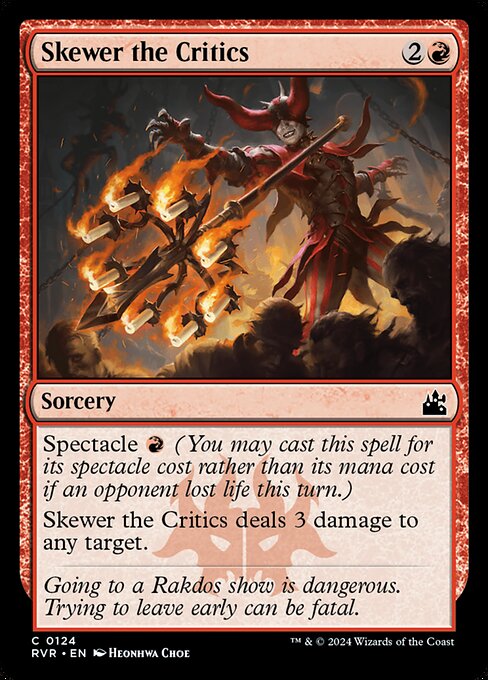 Skewer the Critics - Ravnica Remastered Magic card