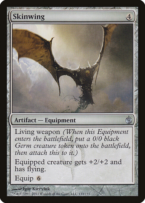 皮羽根 (Skinwing) - Mirrodin Besieged (#133) - Illustrated by Igor Kieryluk - Magic: The Gathering Card