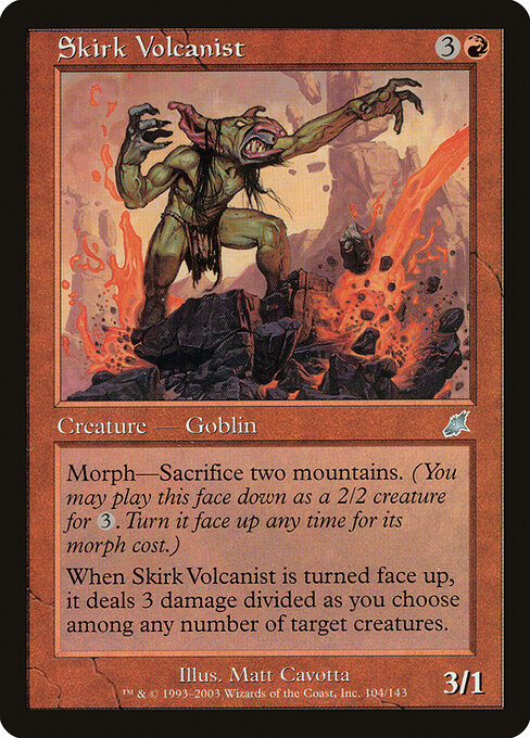 Vulcanólogo de Skirk (Skirk Volcanist) - Scourge (#104) - Illustrated by Matt Cavotta - Magic: The Gathering Card