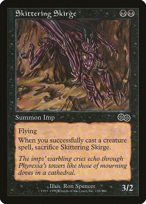 Skittering Skirge - Urza's Saga (#158) - Illustrated by Ron Spencer - Magic: The Gathering Card