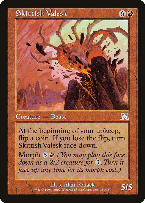 Skittish Valesk - Onslaught Magic card