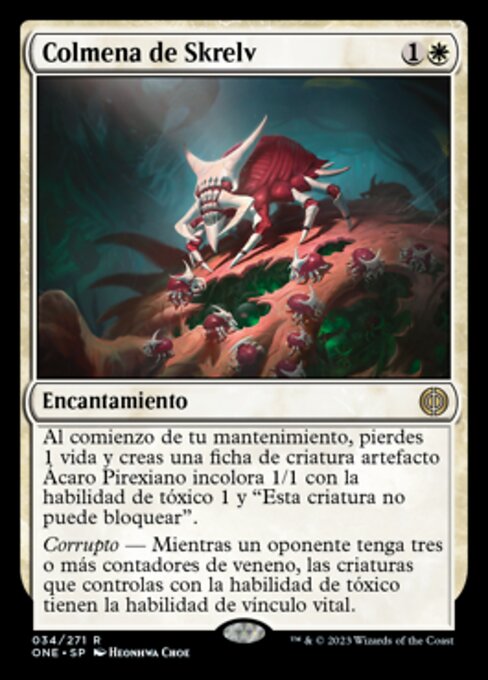スクレルヴの巣 (Skrelv's Hive) - Phyrexia: All Will Be One (#34) - Illustrated by Heonhwa - Magic: The Gathering Card