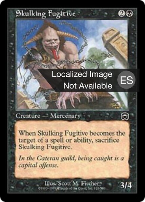 Fugitivo furtivo (Skulking Fugitive) - Mercadian Masques (#161) - Illustrated by Scott M. Fischer - Magic: The Gathering Card