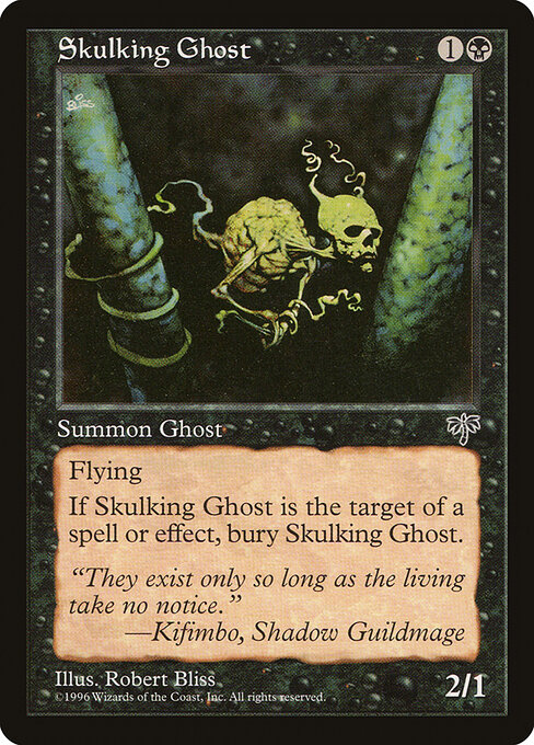 Furchtsamer Geist (Skulking Ghost) - Mirage (#143) - Illustrated by Robert Bliss - Magic: The Gathering Card