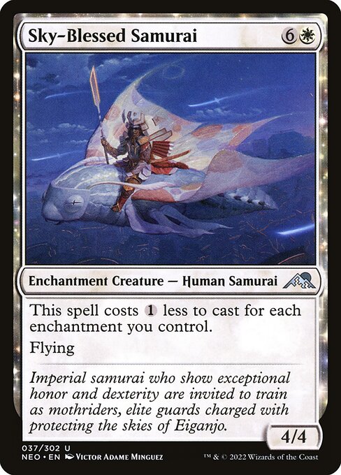 Sky-Blessed Samurai - Kamigawa: Neon Dynasty Magic card