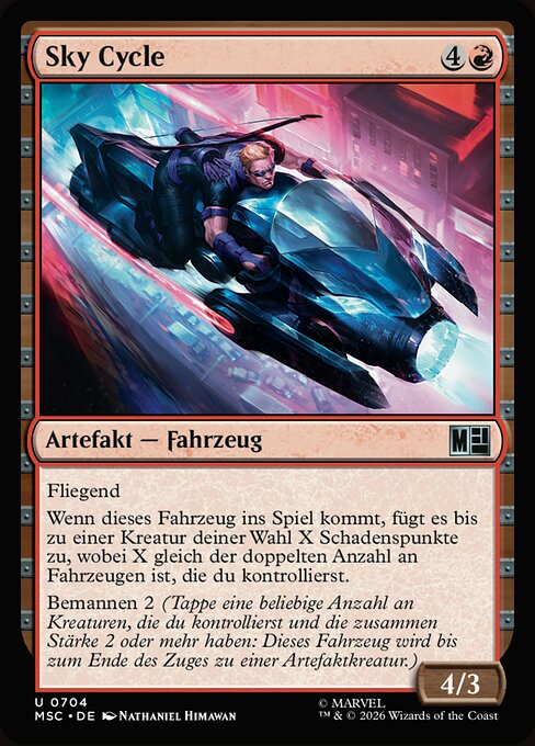 Sky Cycle - Marvel Super Heroes Commander (#704) - Illustrated by Nathaniel Himawan - Magic: The Gathering Card