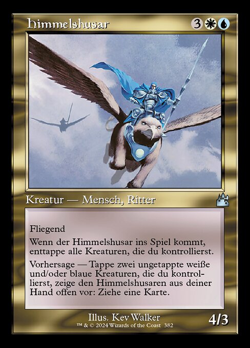 Himmelshusar (Sky Hussar) - Dissension (#131) - Illustrated by Kev Walker - Magic: The Gathering Card