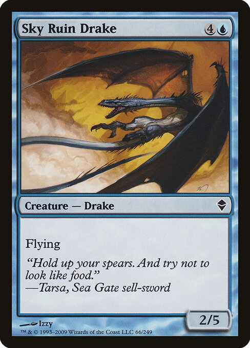 Sky Ruin Drake - Zendikar Magic card