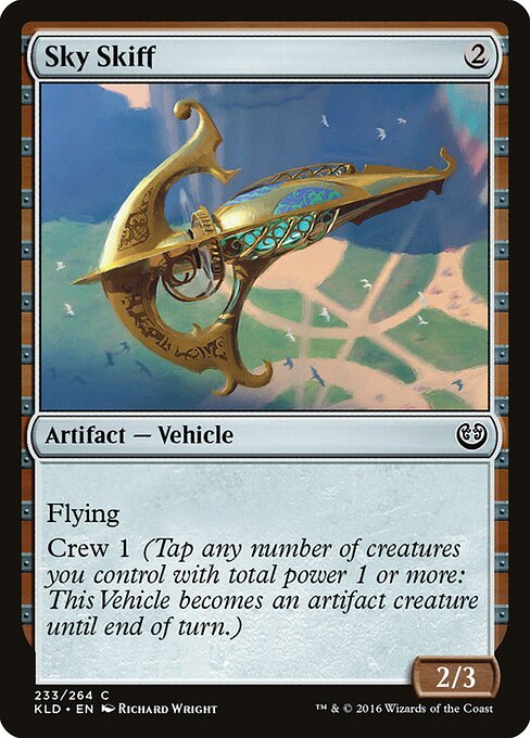 飞空舟 (Sky Skiff) - Kaladesh (#233) - Illustrated by Richard Wright - Magic: The Gathering Card
