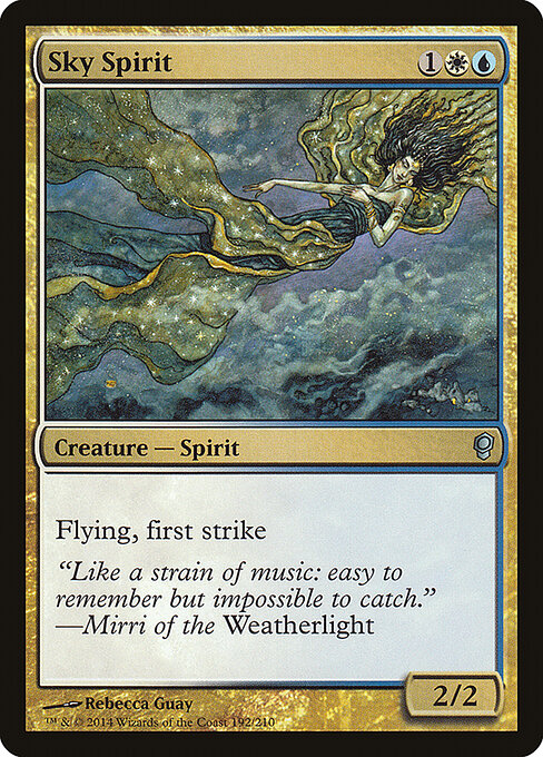 Sky Spirit - Conspiracy (#192) - Illustrated by Rebecca Guay - Magic: The Gathering Card