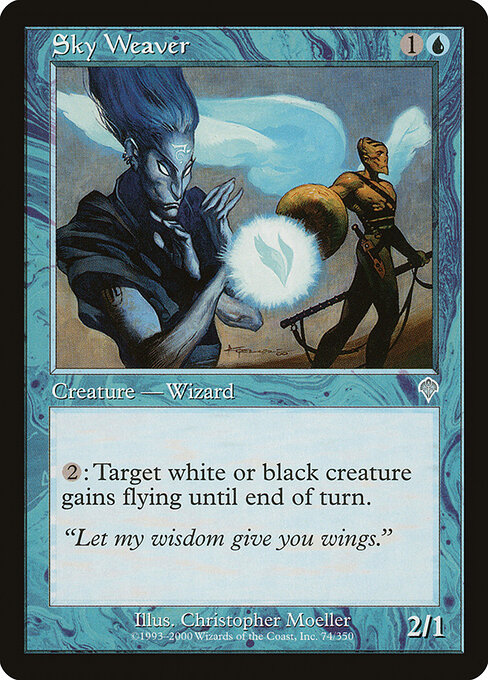 Tessitore del Cielo (Sky Weaver) - Invasion (#74) - Illustrated by Christopher Moeller - Magic: The Gathering Card
