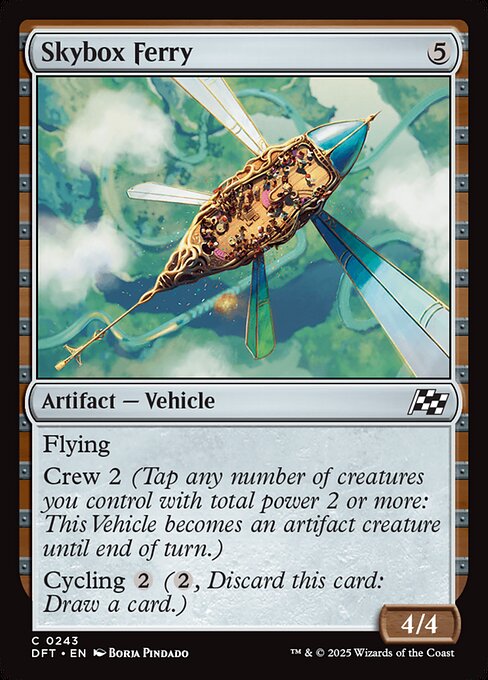 Ferri con palcoaéreo (Skybox Ferry) - Aetherdrift (#243) - Illustrated by Borja Pindado - Magic: The Gathering Card