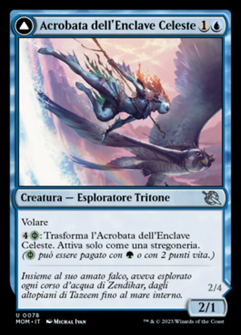 Skyclave Aerialist // Skyclave Invader - March of the Machine (#78) - Illustrated by Michal Ivan - Magic: The Gathering Card