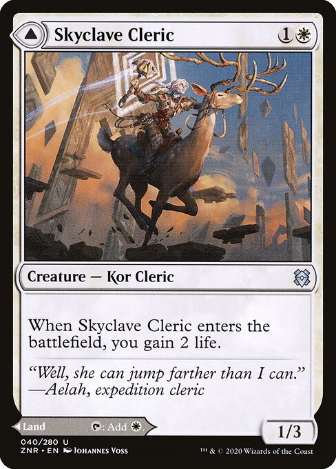 Skyclave Cleric // Skyclave Basilica - Zendikar Rising (#40) - Illustrated by Johannes Voss - Magic: The Gathering Card