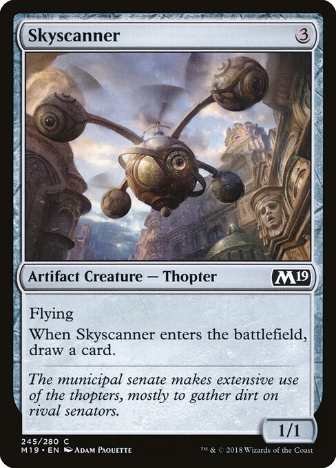 Escrutacielos (Skyscanner) - Core Set 2019 (#245) - Illustrated by Adam Paquette - Magic: The Gathering Card