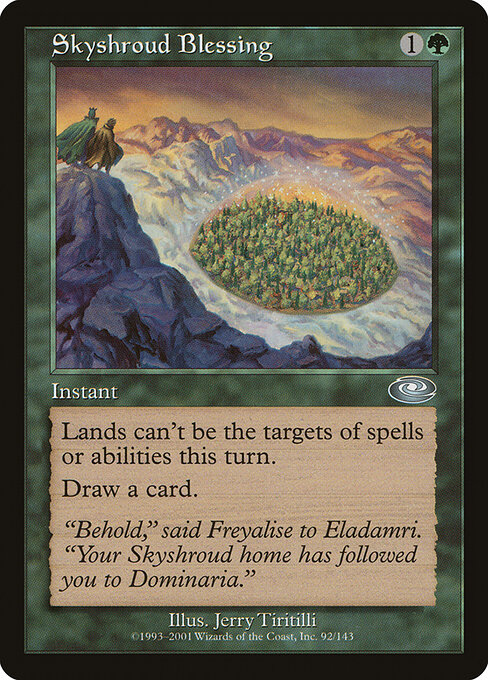 Skyshroud Blessing - Planeshift Magic card