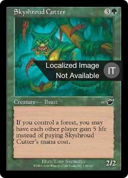Tailleur de Linciel (Skyshroud Cutter) - Nemesis (#118) - Illustrated by Tony Szczudlo - Magic: The Gathering Card