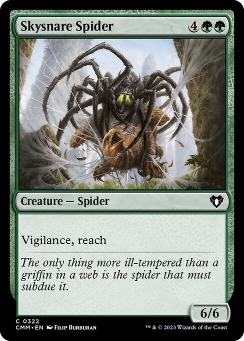Skysnare Spider - Commander Masters (#322) - Illustrated by Filip Burburan - Magic: The Gathering Card