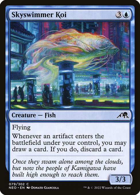 Skyswimmer Koi - Kamigawa: Neon Dynasty Magic card