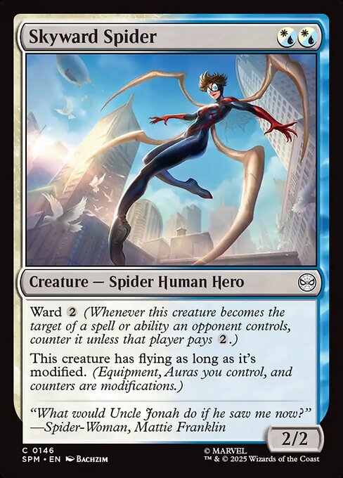 Skyward Spider - Marvel's Spider-Man (#146) - Illustrated by Bachzim - Magic: The Gathering Card