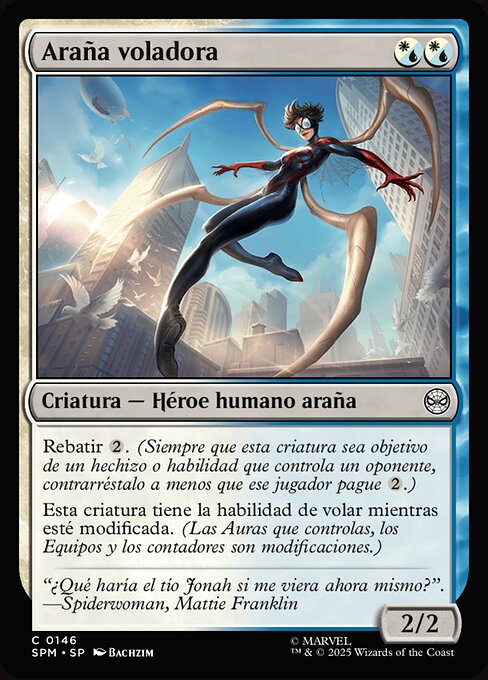 Araignée vers le ciel (Skyward Spider) - Marvel's Spider-Man (#146) - Illustrated by Bachzim - Magic: The Gathering Card