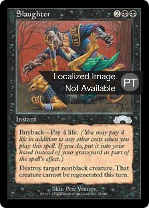 Matanza (Slaughter) - Exodus (#74) - Illustrated by Pete Venters - Magic: The Gathering Card