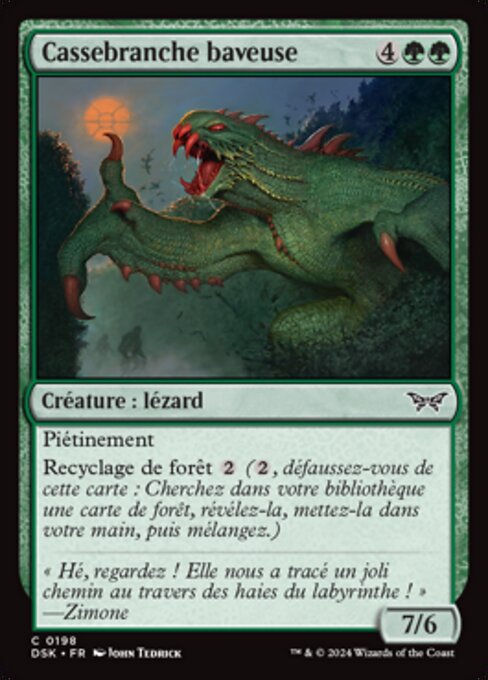 Geifernder Astbrecher (Slavering Branchsnapper) - Duskmourn: House of Horror (#198) - Illustrated by John Tedrick - Magic: The Gathering Card
