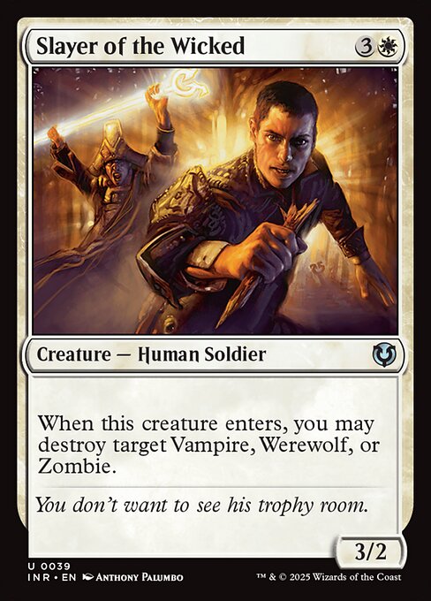 Slayer of the Wicked - Innistrad Remastered (#39) - Illustrated by Anthony Palumbo - Magic: The Gathering Card