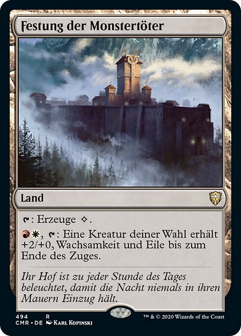 Fortezza degli Assassini (Slayers' Stronghold) - Commander Legends (#494) - Illustrated by Karl Kopinski - Magic: The Gathering Card
