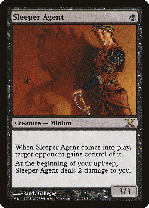 Sleeper Agent - Tenth Edition (#178) - Illustrated by Randy Gallegos - Magic: The Gathering Card