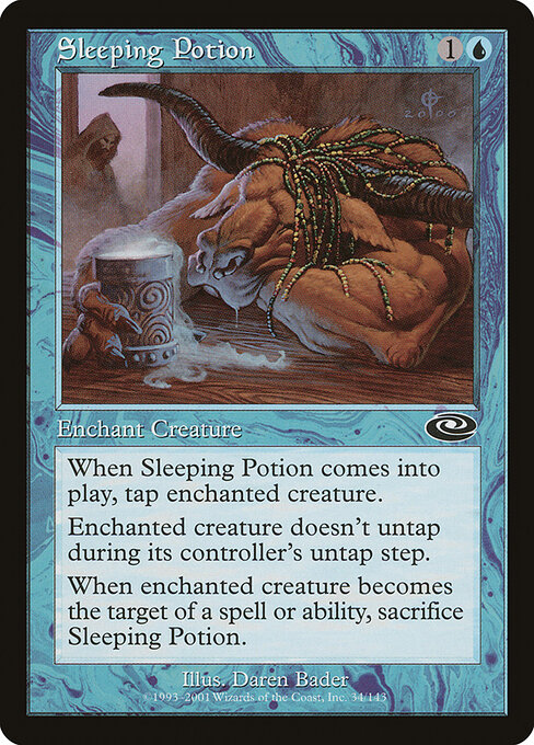 Sleeping Potion - Planeshift (#34) - Illustrated by Daren Bader - Magic: The Gathering Card