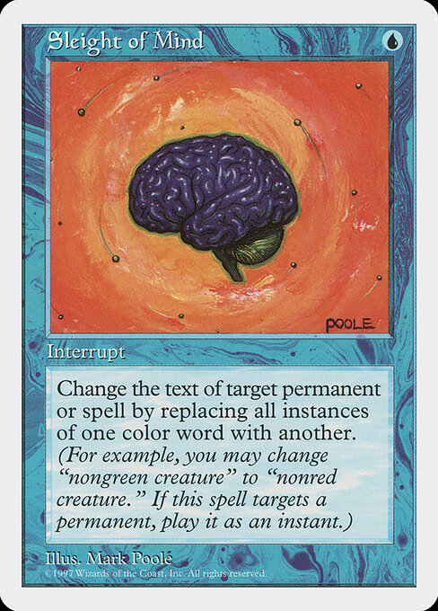 Sleight of Mind - Fifth Edition Magic card