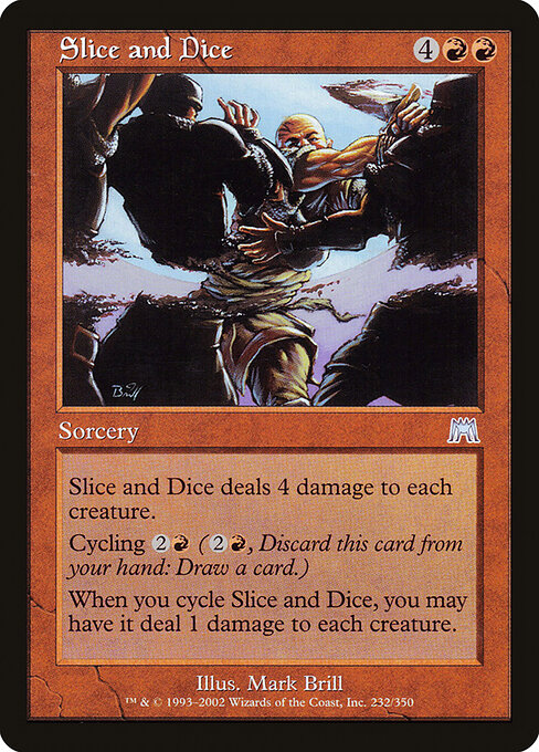 Fare a Fette (Slice and Dice) - Onslaught (#232) - Illustrated by Mark Brill - Magic: The Gathering Card