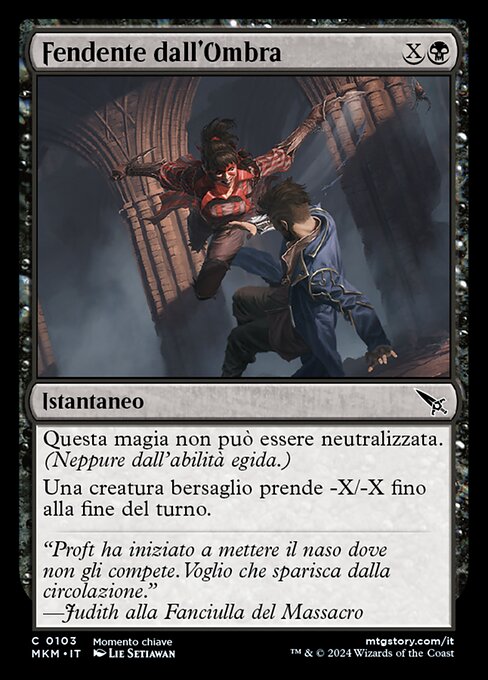 闇討ち (Slice from the Shadows) - Murders at Karlov Manor (#301) - Magic: The Gathering Card