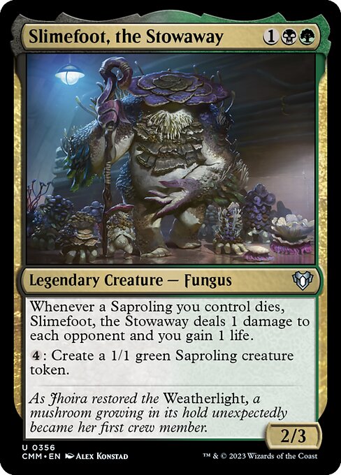 Slimefoot, the Stowaway - Commander Masters Magic card
