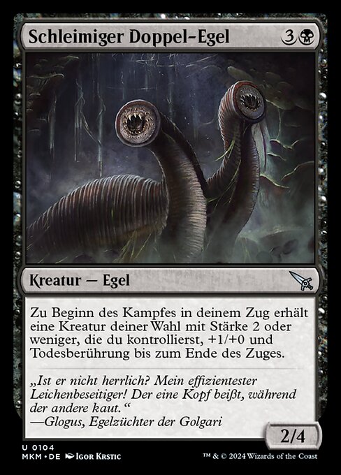 Duplissuga Gosmenta (Slimy Dualleech) - Murders at Karlov Manor (#104) - Illustrated by Igor Krstic - Magic: The Gathering Card