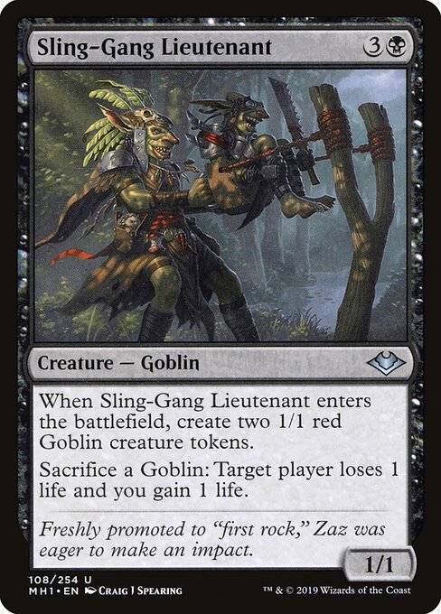 Sling-Gang Lieutenant - Modern Horizons Magic card