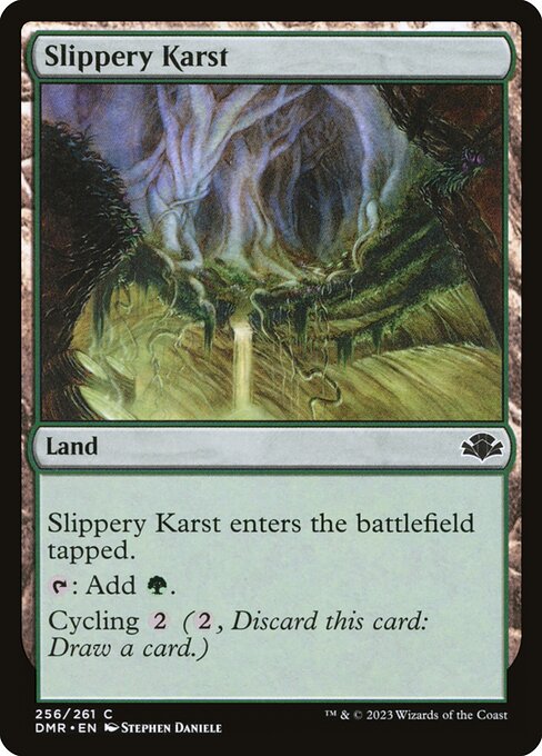 Slippery Karst - Dominaria Remastered Magic card