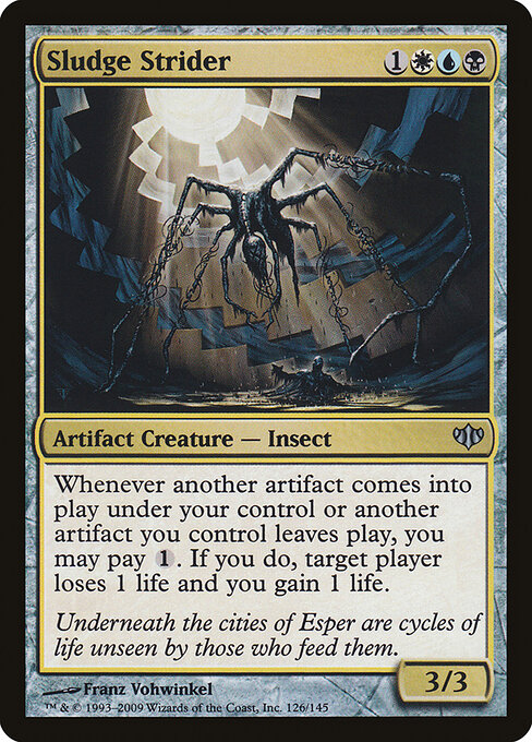 Ramingo della Fanghiglia (Sludge Strider) - Conflux (#126) - Illustrated by Franz Vohwinkel - Magic: The Gathering Card