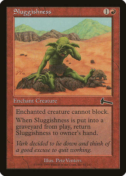 Sluggishness - Urza's Legacy Magic card