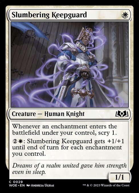 Slumbering Keepguard - Wilds of Eldraine Magic card