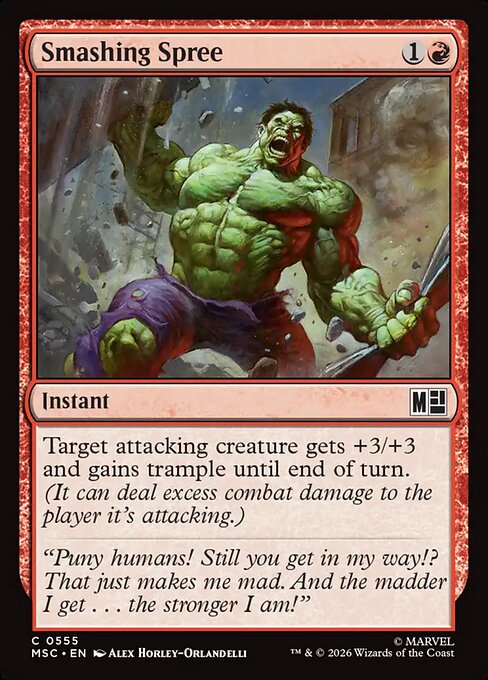 Smashing Spree - Marvel Super Heroes Commander Magic card