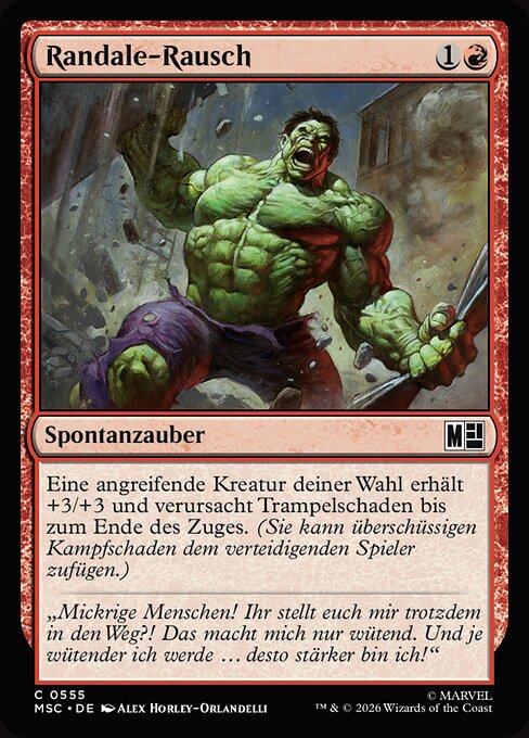 Folie broyeuse (Smashing Spree) - Marvel Super Heroes Commander (#856) - Illustrated by Alex Horley-Orlandelli - Magic: The Gathering Card