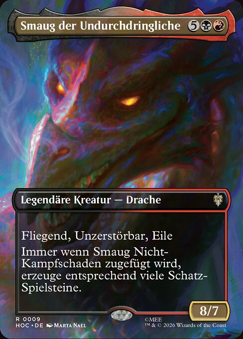 Smaug der Undurchdringliche (Smaug the Impenetrable) - The Hobbit Eternal (#9) - Illustrated by Marta Nael - Magic: The Gathering Card