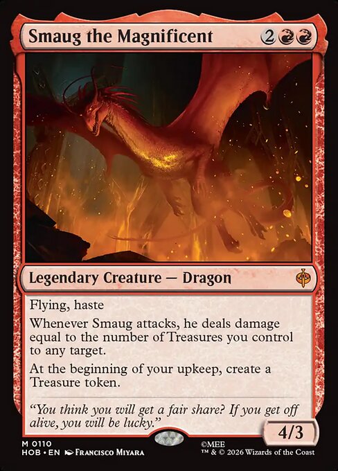 Smaug the Magnificent - The Hobbit Magic card