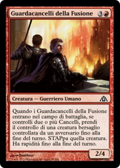 Guardacancelli della Fusione (Smelt-Ward Gatekeepers) - Dragon's Maze (#39) - Illustrated by Daarken - Magic: The Gathering Card
