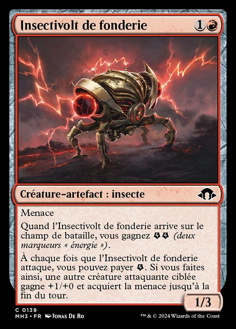 Inseto de Carga Fundido (Smelted Chargebug) - Modern Horizons 3 (#139) - Illustrated by Jonas De Ro - Magic: The Gathering Card