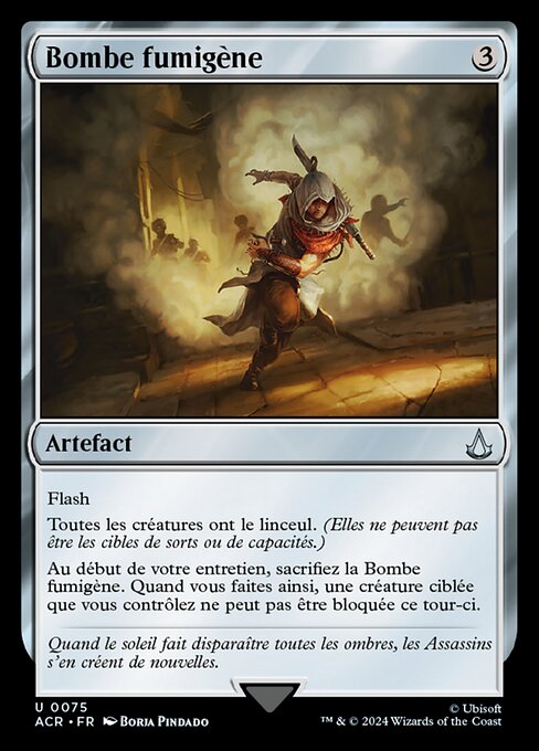 Bomba Fumogena (Smoke Bomb) - Assassin's Creed (#75) - Illustrated by Borja Pindado - Magic: The Gathering Card