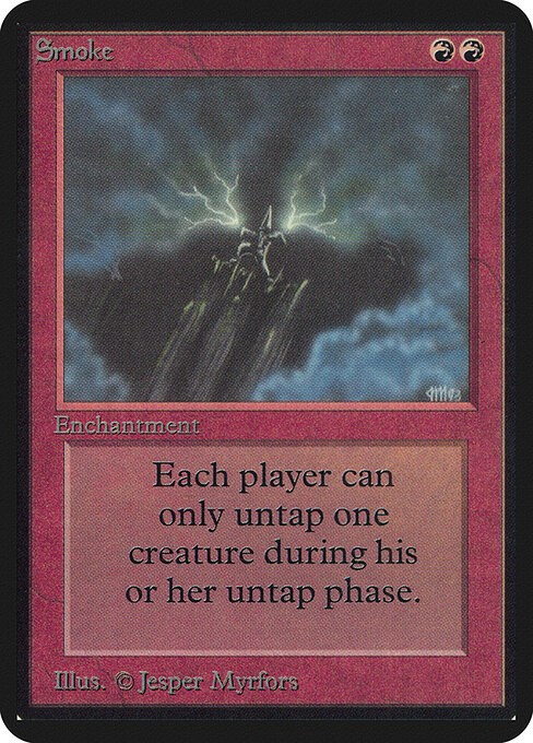 Fumaça (Smoke) - Fourth Edition Foreign Black Border (#222) - Illustrated by Jesper Myrfors - Magic: The Gathering Card