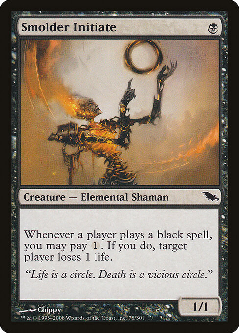 Smolder Initiate - Shadowmoor Magic card